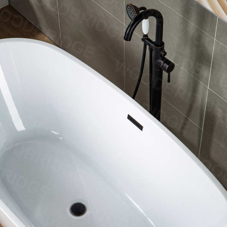 Chrome Freestanding Tub Faucet with Hand Shower