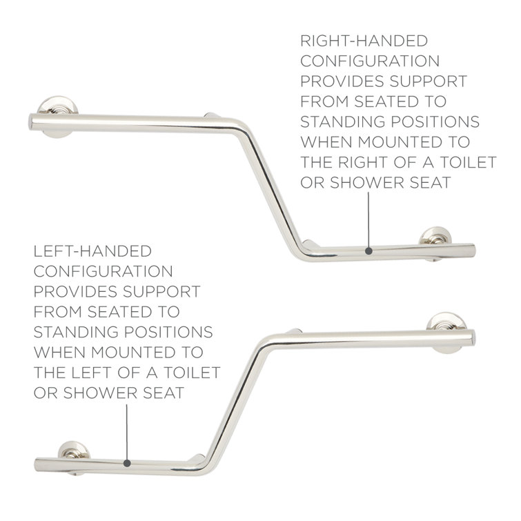 Satin Stainless Steel 38" Angled Grab Bar