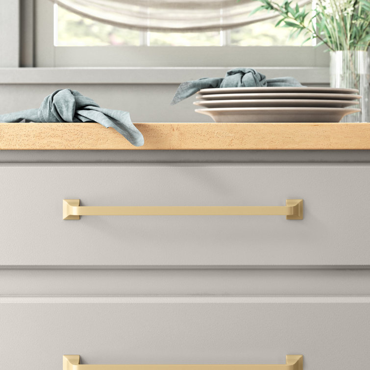 12" Brushed Golden Brass Modern Appliance Handle