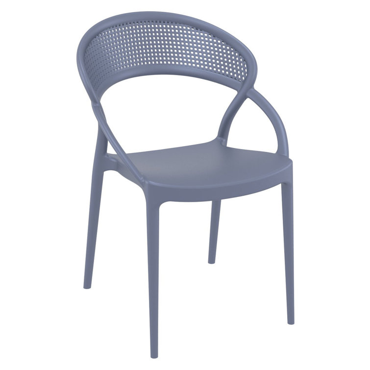 Skyline 31.5" Square Modern Gray Outdoor Bistro Table