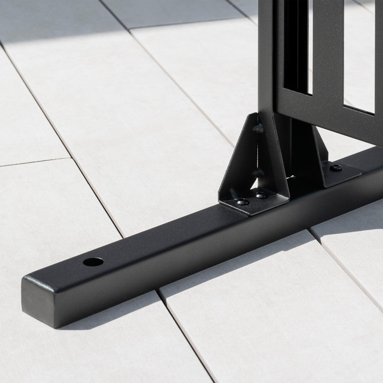 Arrow Black Steel and Plastic Privacy Screen Set