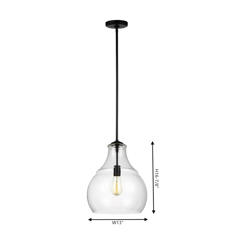 Oil Rubbed Bronze Clear Glass Globe Pendant Light