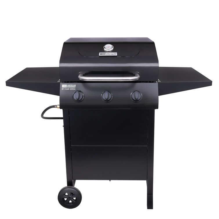 Char-Broil Black 3-Burner Propane Gas Grill with Stainless Steel Burners
