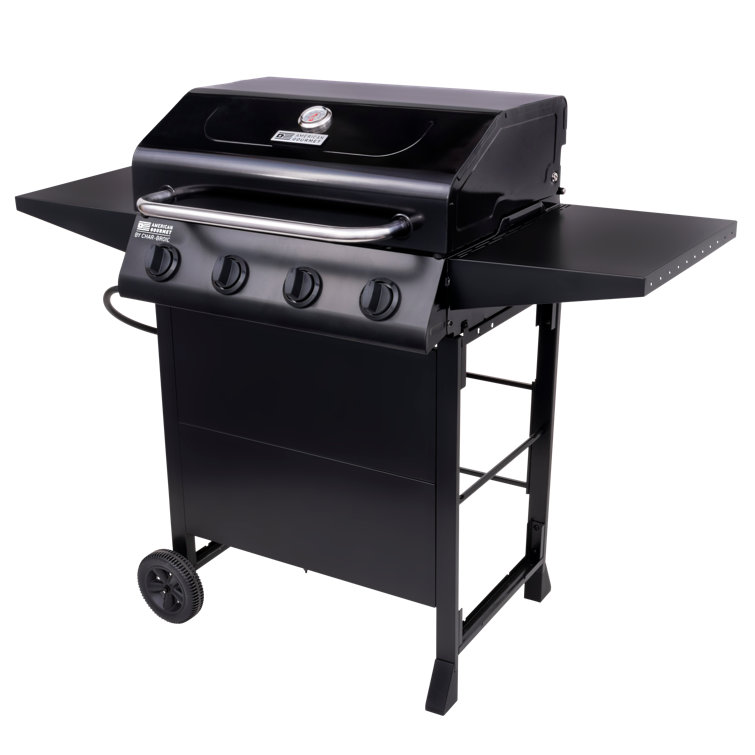 American Gourmet 4-Burner Black Stainless Steel Propane Gas Grill