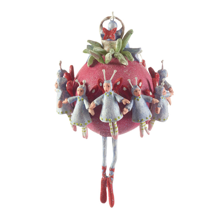 Hand-Painted Resin 11 Ladies Dancing Christmas Ornament Set