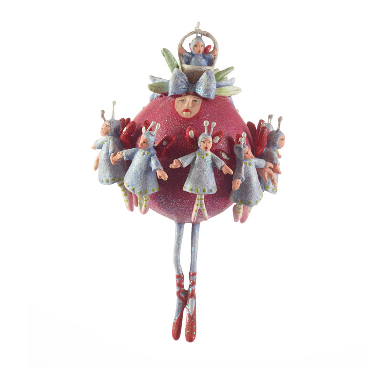 Hand-Painted Resin 11 Ladies Dancing Christmas Ornament Set