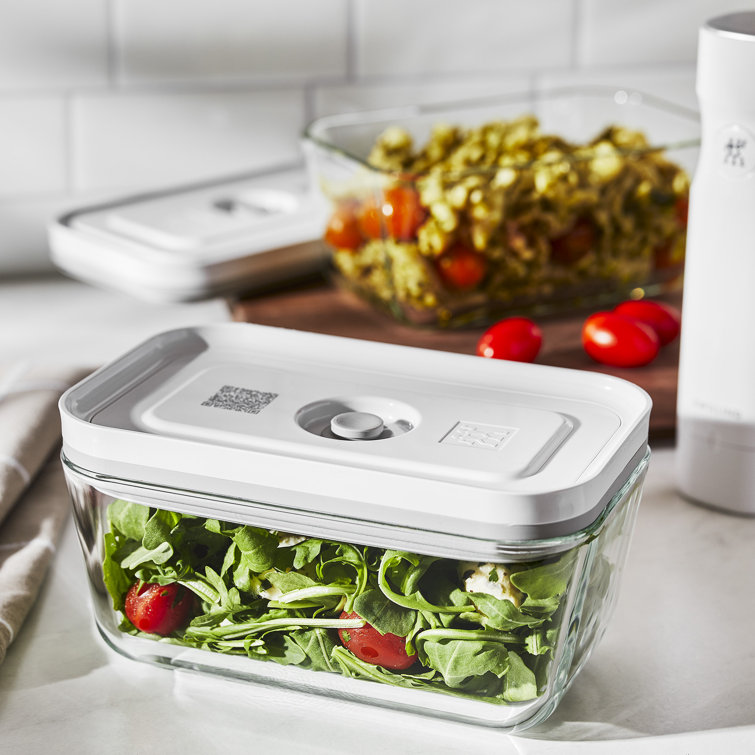 Clear Medium Glass Vacuum Sealer Food Storage Container Set