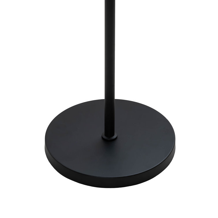 Cilindro Matte Black and Off-White Textrene 59" Floor Lamp