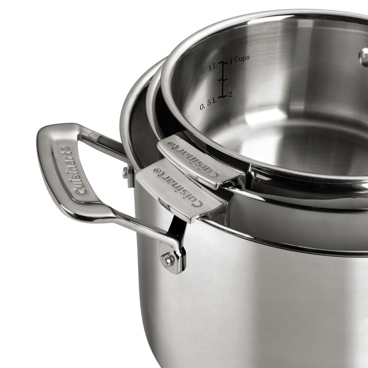 Stainless Steel 11-Piece Non-Stick Nesting Cookware Set