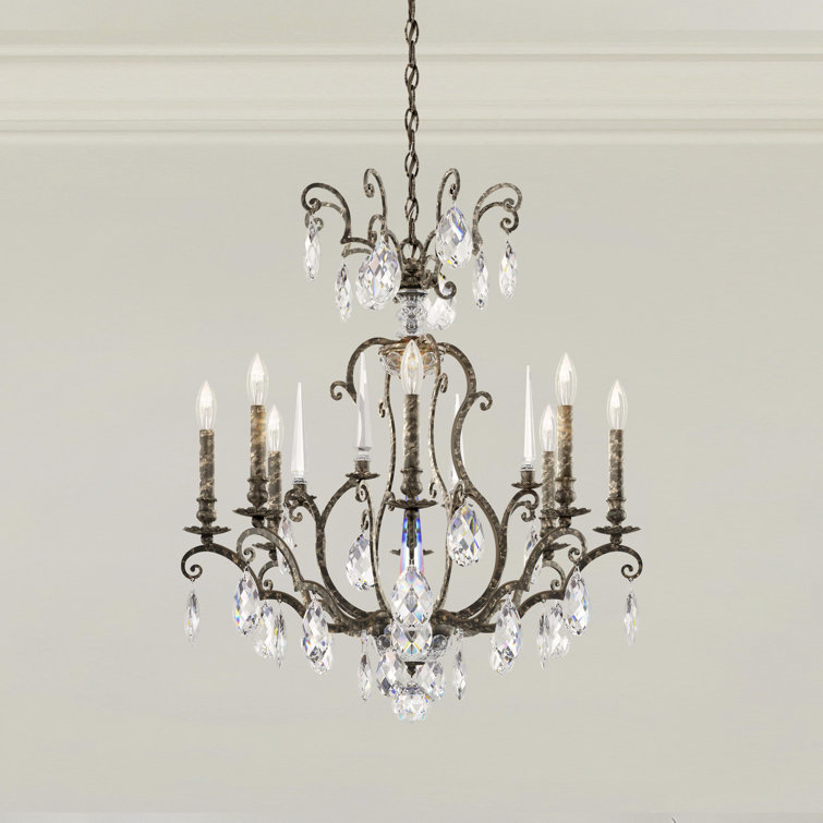 Heirloom Bronze 8-Light Crystal Candle Chandelier