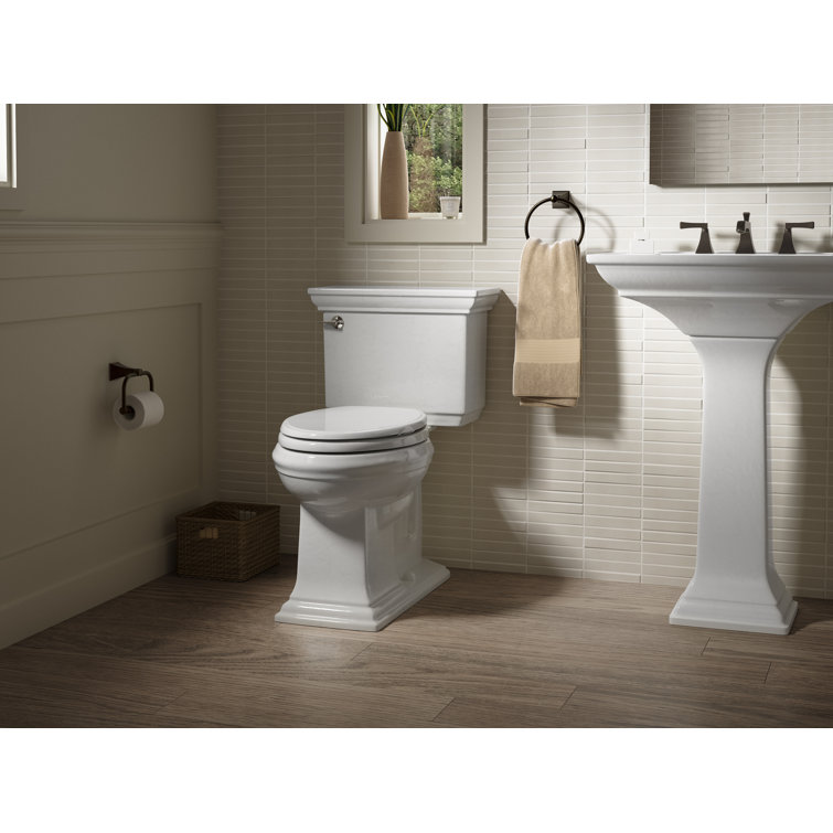 White High Efficiency Elongated Free Standing Toilet