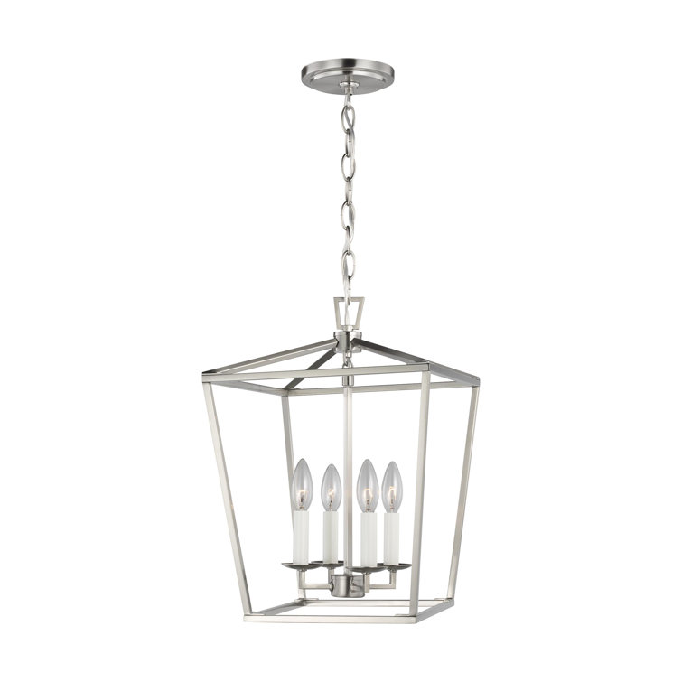 Elysian 14"W Brushed Nickel 4-Light Geometric Pendant