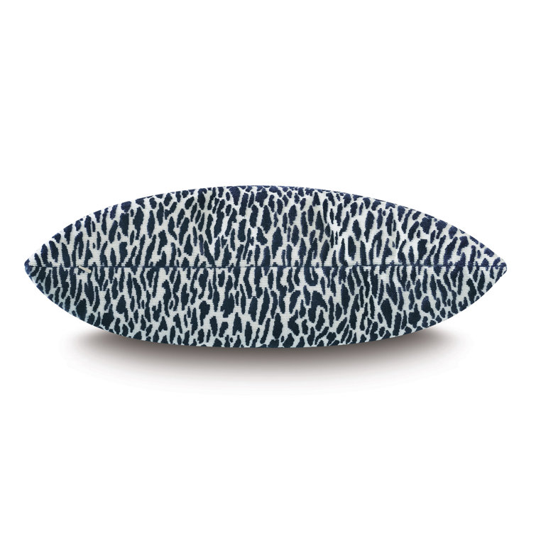 Earl Indigo Woven Rectangular Lumbar Pillow with Polyester Fill