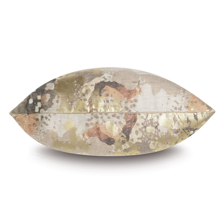 Handcrafted Square Polyester Pillow Cover & Insert with Duck Feather