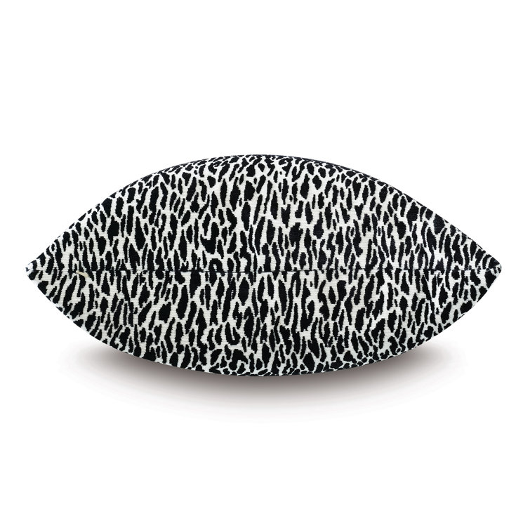 Earl Onyx Woven Animal Print Square Decorative Pillow