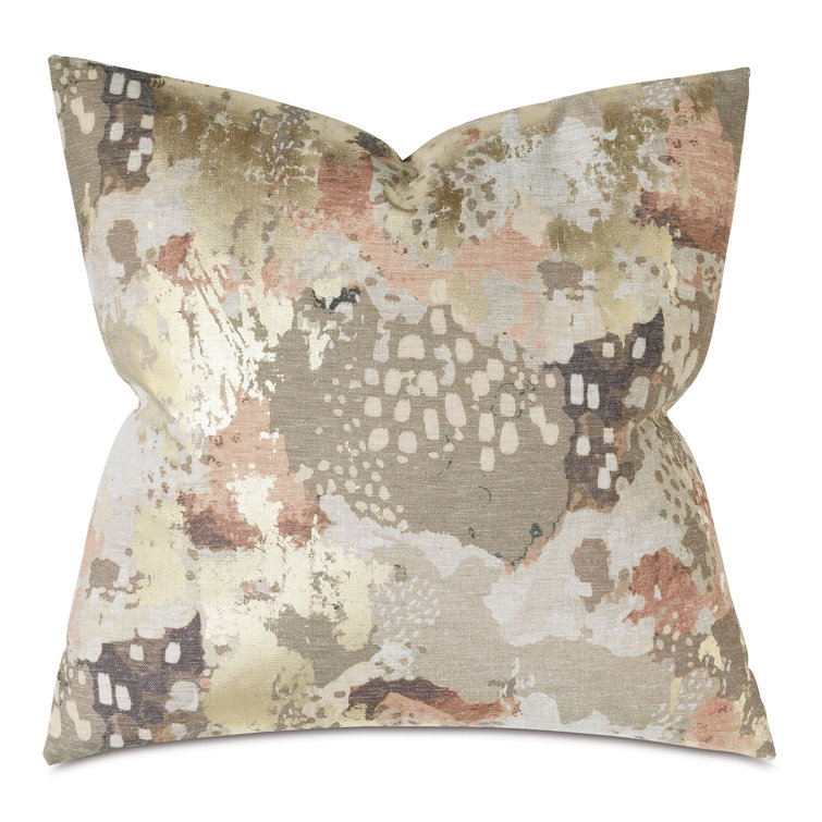 Handcrafted Square Polyester Pillow Cover & Insert with Duck Feather
