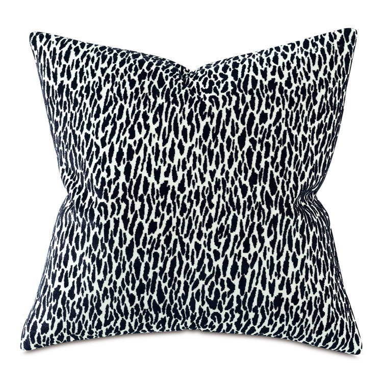 Earl Onyx Woven Animal Print Square Decorative Pillow