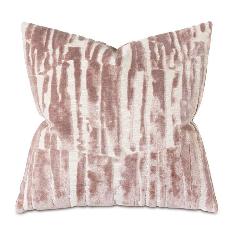 Primrose Abstract Square Embroidered Pillow with Zipper Closure