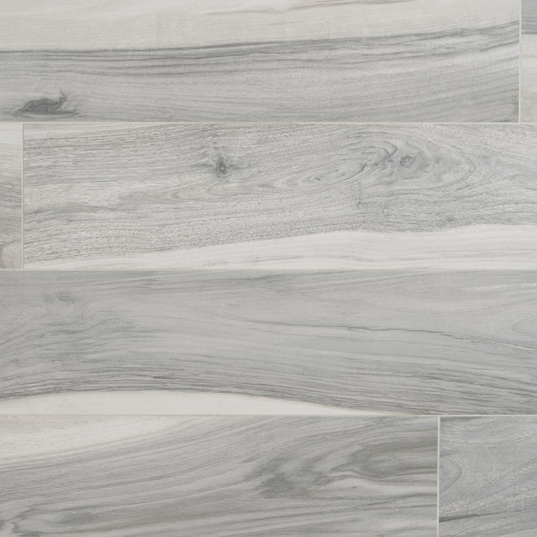 Peruvian Gray Matte Porcelain Wood Look Large Format Tile