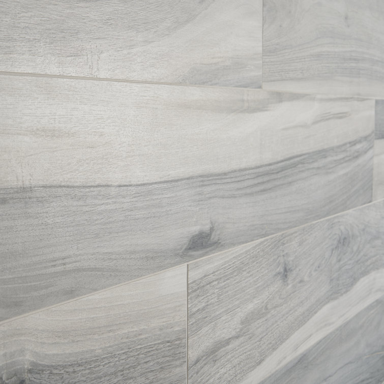 Peruvian Gray Matte Porcelain Wood Look Large Format Tile