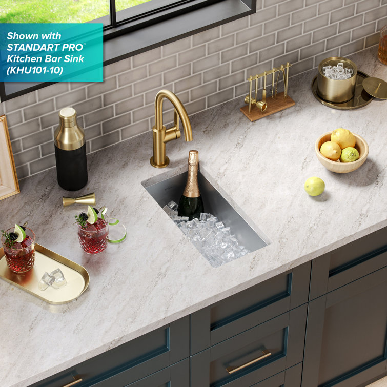 Brushed Brass Single Handle Kitchen Bar Faucet