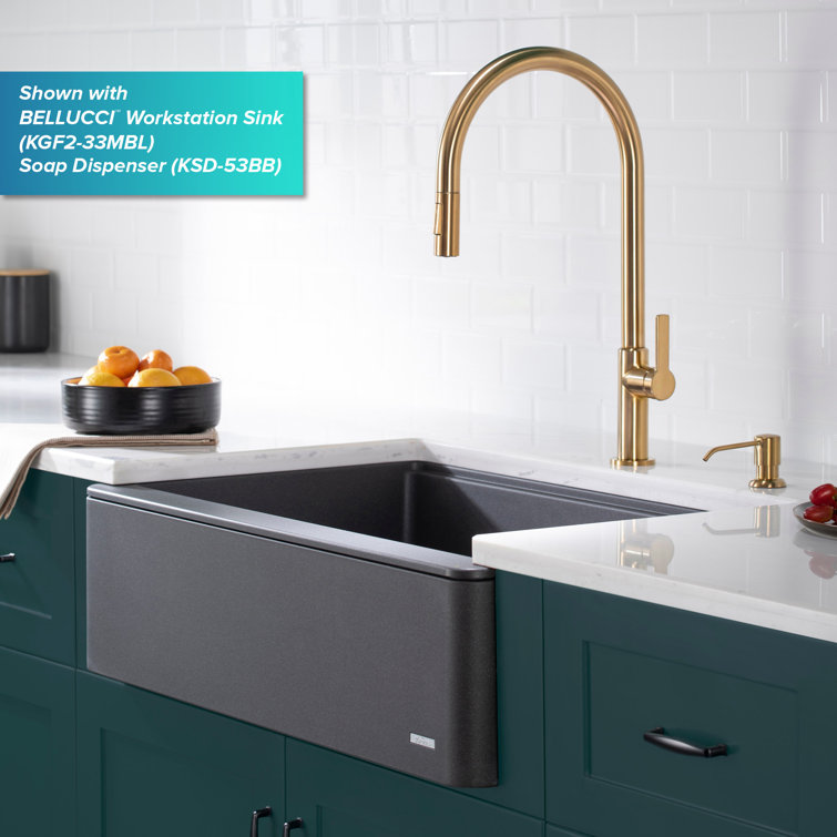 Brushed Brass High-Arc Single Handle Pull-Down Kitchen Faucet