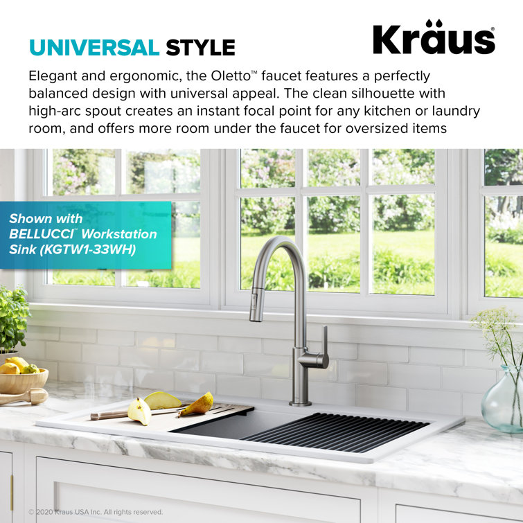 Stainless Steel Single Handle Pull Down Kitchen Faucet