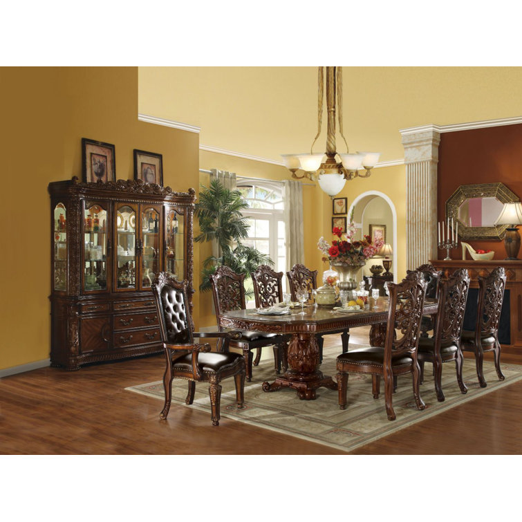 Rustic Southwestern Cherry Wood Extendable Dining Table