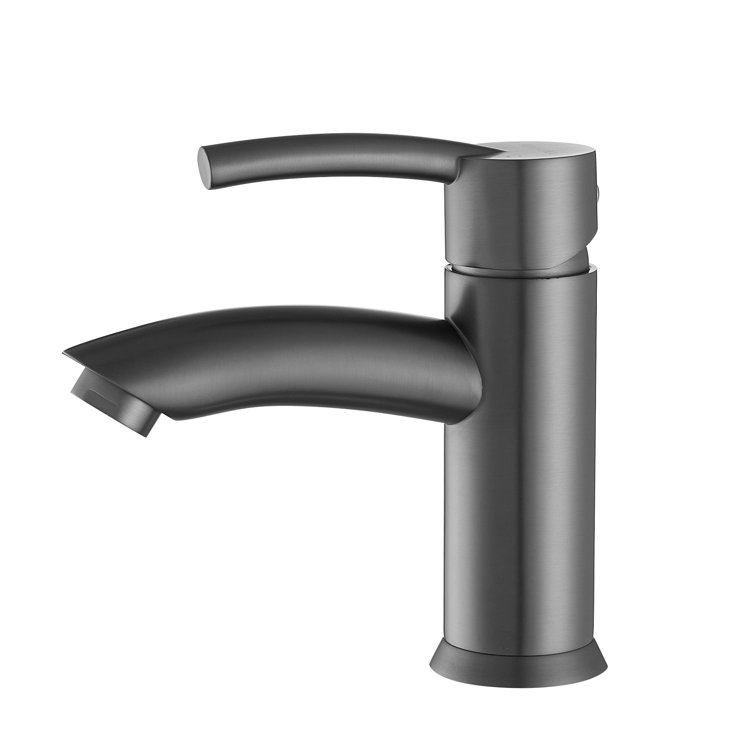 Elegant Gunmetal Single-Handle Nickel Bathroom Faucet