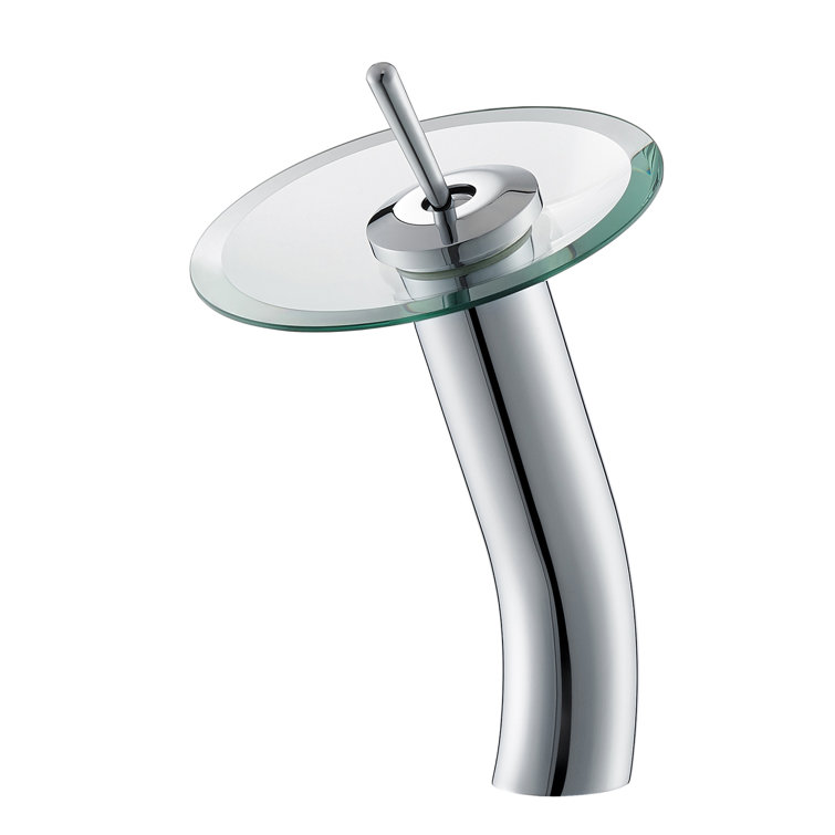 Polished Chrome Waterfall Single-Hole Bathroom Faucet