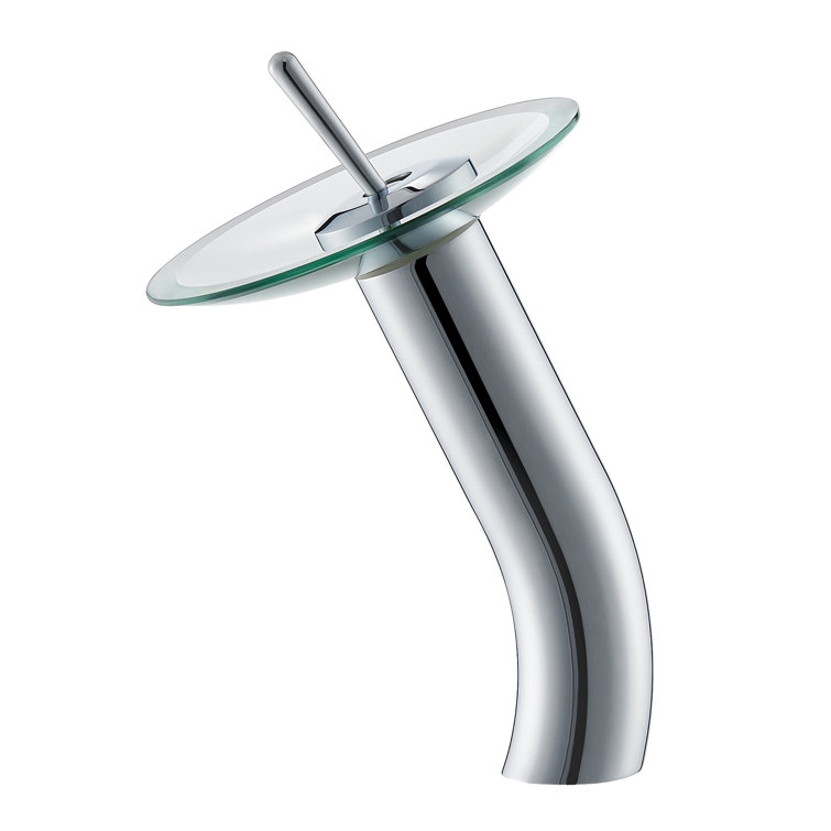 Polished Chrome Waterfall Single-Hole Bathroom Faucet