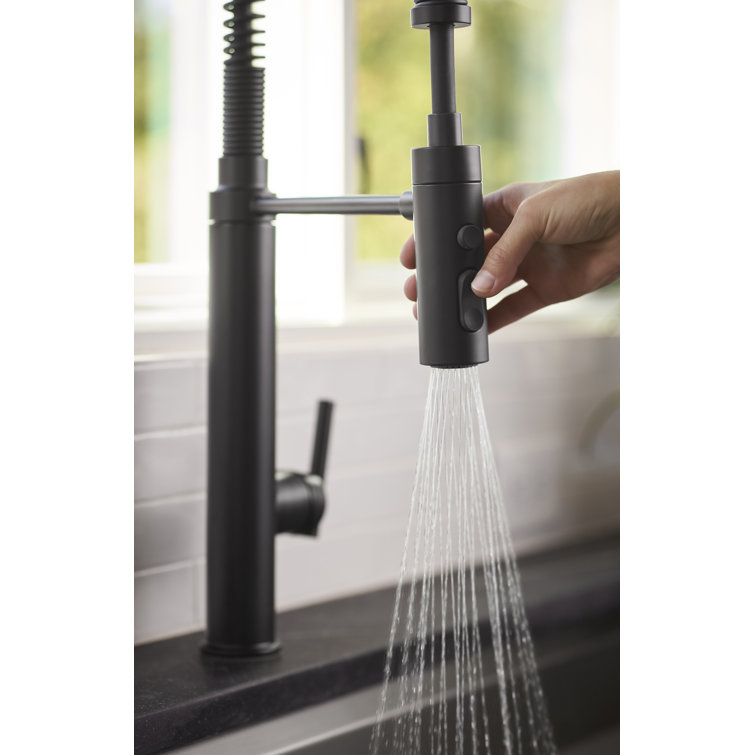 Vibrant French Gold Semi-Professional Kitchen Faucet with Pull-Down Sprayhead