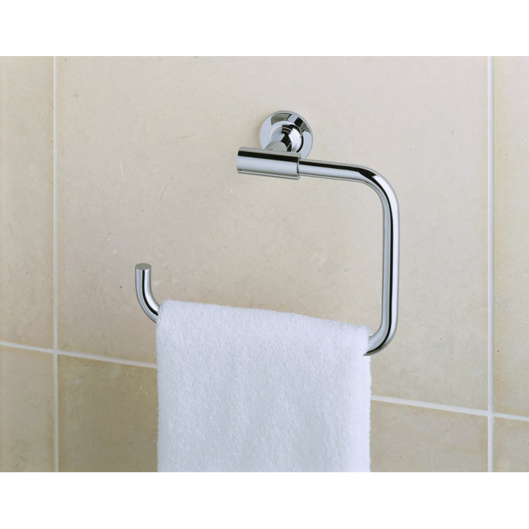 Purist Polished Chrome Brass Semi-Rectangular Towel Ring