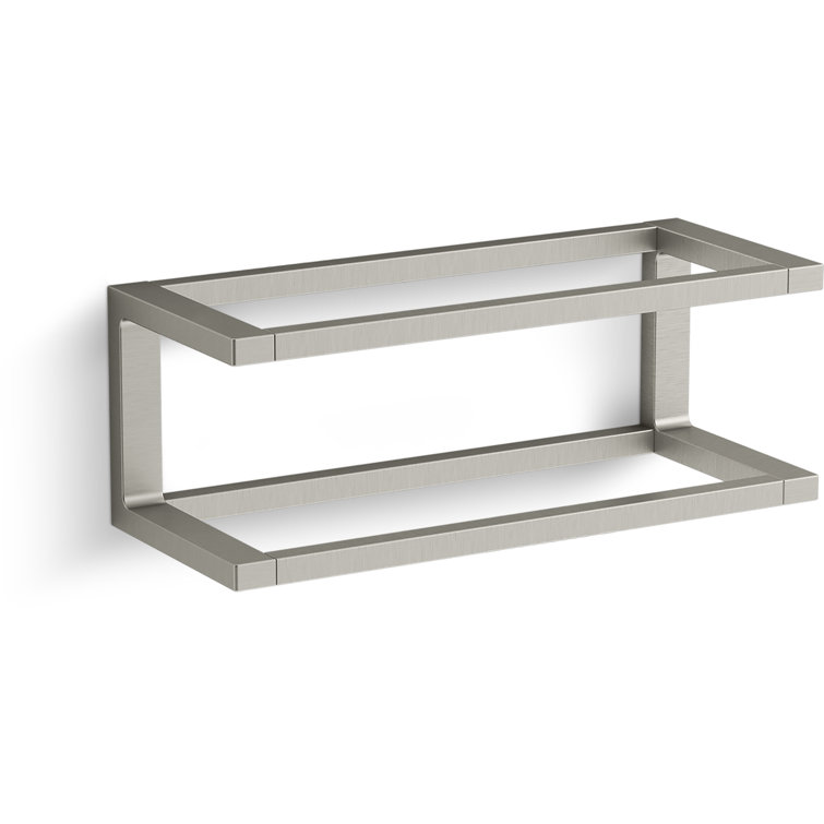 Polished Chrome 12" Wall Mounted Towel Bar Frame