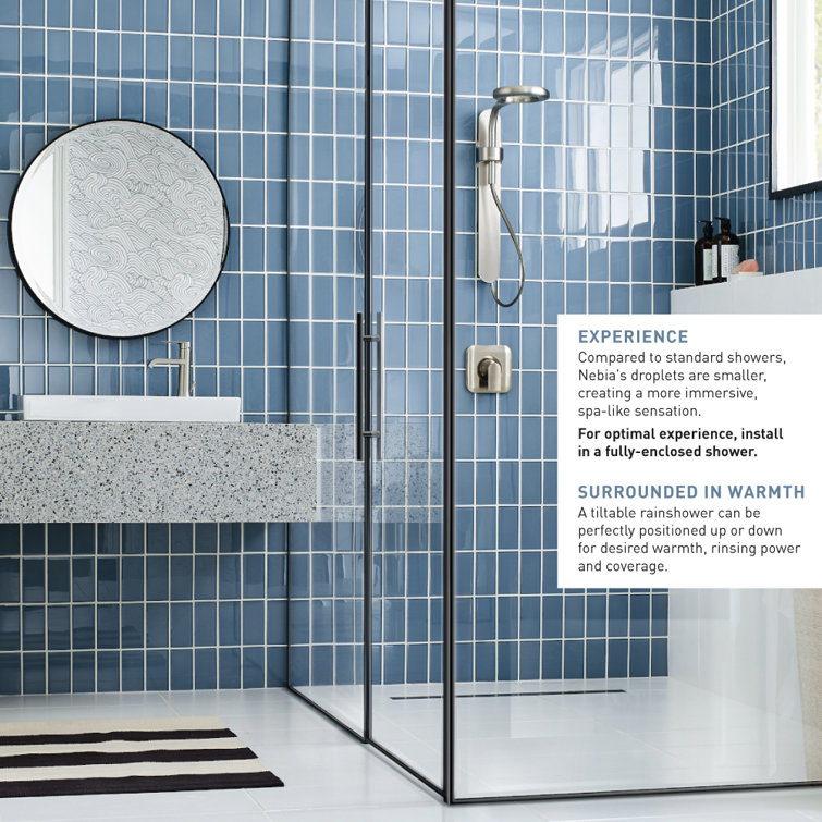 Matte Black Spa Shower Rainshower with Patented Spray Technology
