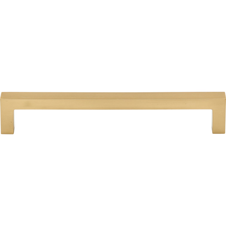 Honey Bronze Modern Square Bar Cabinet Pull