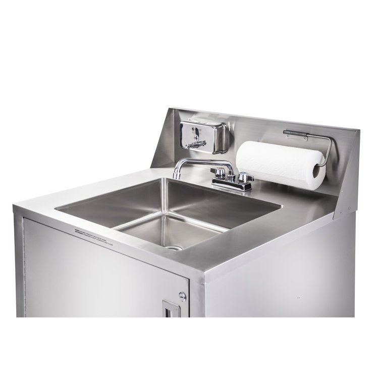 32'' Stainless Steel Portable Hand Wash Station with Faucet