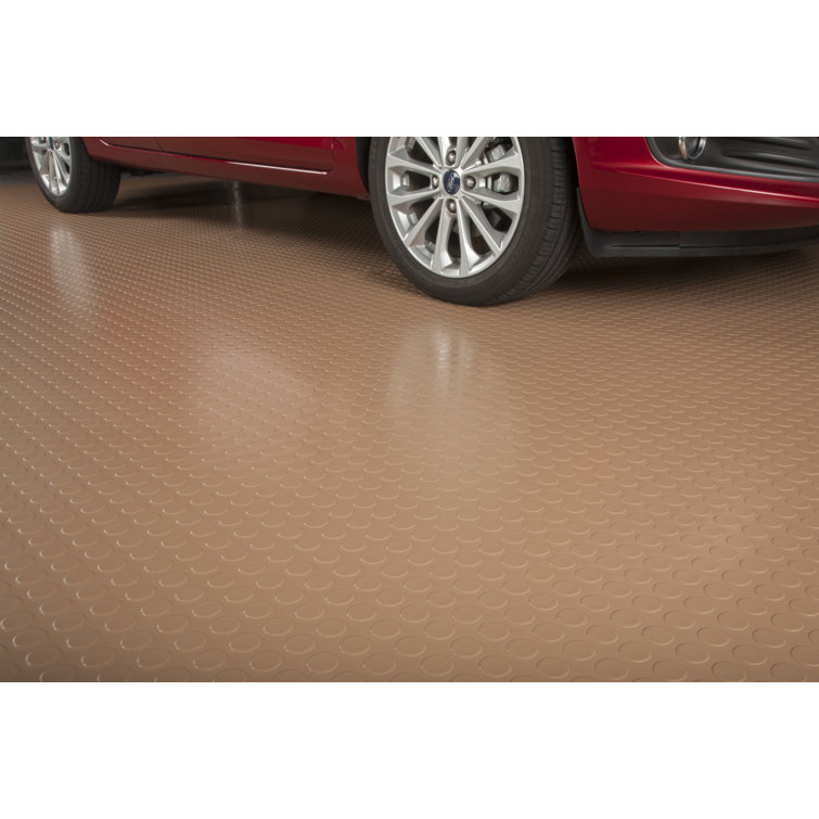 Sandstone 5' x 10' Coin Pattern Vinyl Garage Flooring