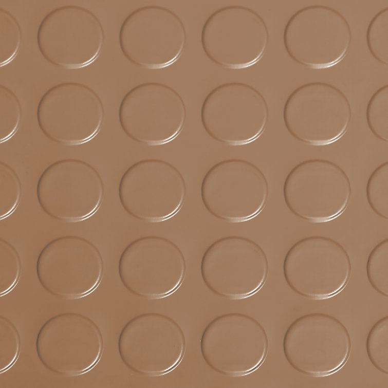 Sandstone 5' x 10' Coin Pattern Vinyl Garage Flooring