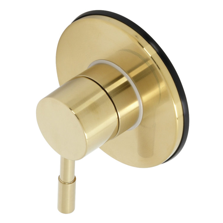 Brushed Brass Wall-Mounted Lever Handle Diverter Valve