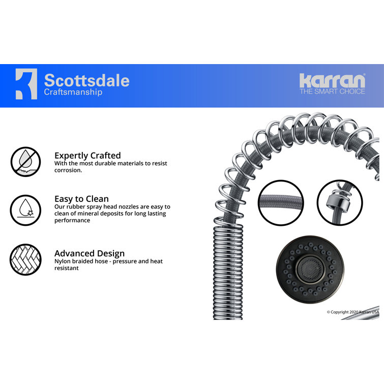 Chrome Single-Handle Pull-Down Sprayer Kitchen Faucet