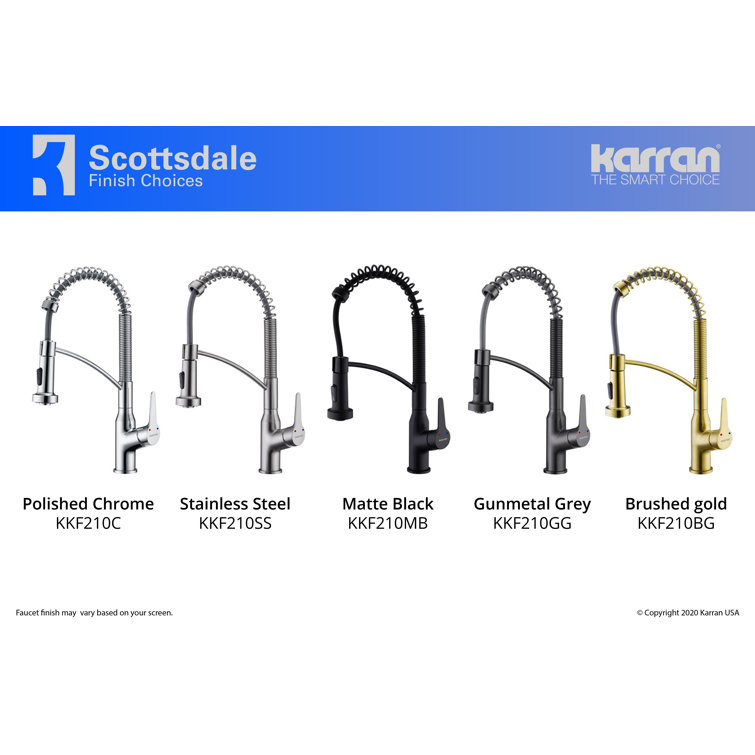 Chrome Single-Handle Pull-Down Sprayer Kitchen Faucet