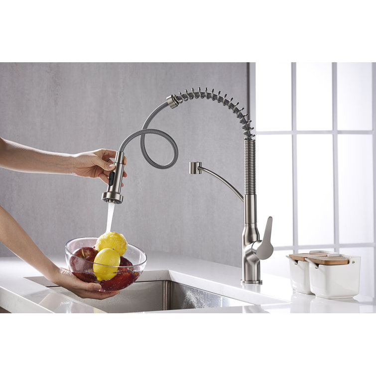 Scottsdale Stainless Steel Single-Handle Pull-Down Kitchen Faucet