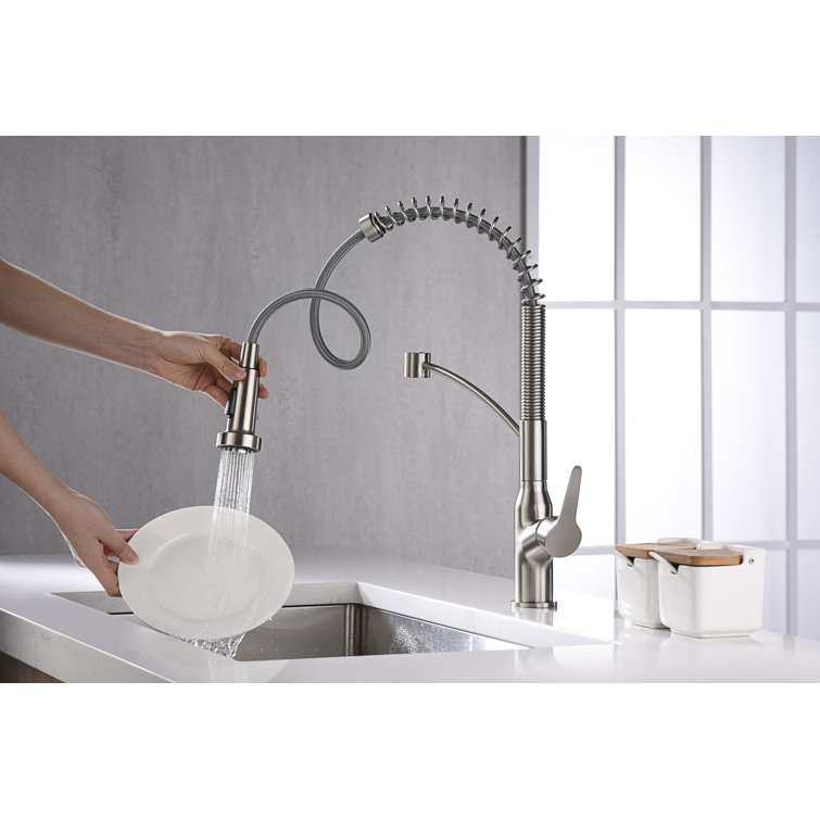 Scottsdale Stainless Steel Single-Handle Pull-Down Kitchen Faucet