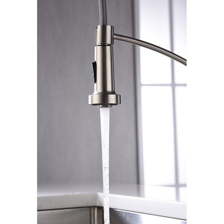 Scottsdale Stainless Steel Single-Handle Pull-Down Kitchen Faucet