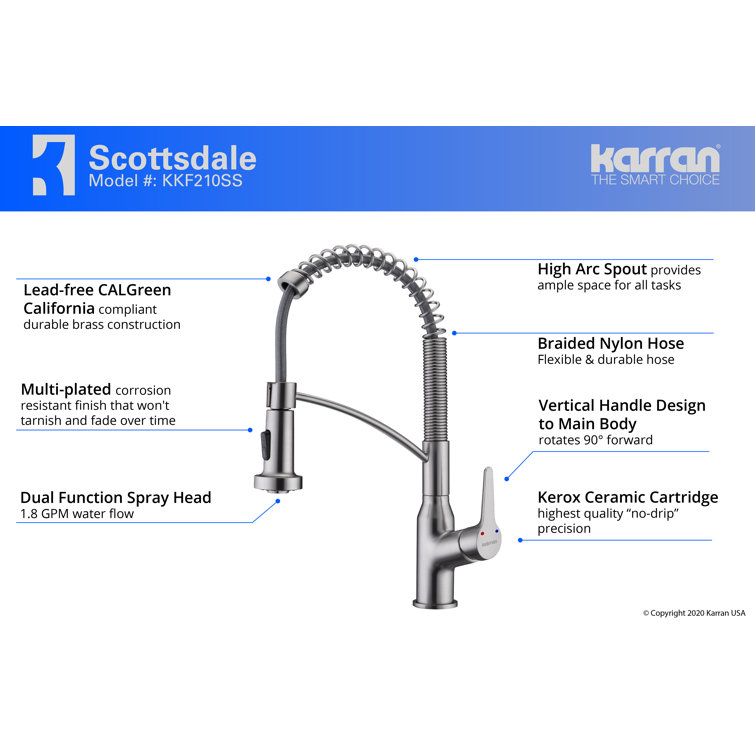 White Quartz Double Bowl Farmhouse Kitchen Sink with Stainless Steel Faucet