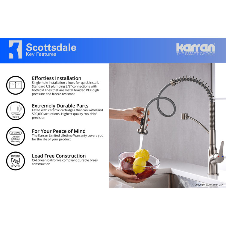 White Quartz Double Bowl Farmhouse Kitchen Sink with Stainless Steel Faucet