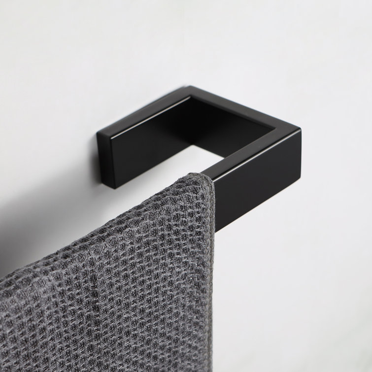 Matte Black 4-Piece Stainless Steel Bathroom Hardware Set