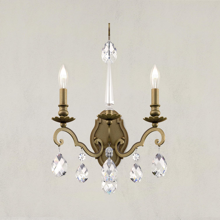 Etruscan Gold 2-Light Crystal Wall Sconce