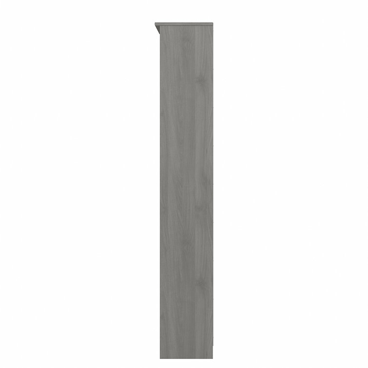 Adjustable Modern Gray 5-Shelf Traditional Bookcase
